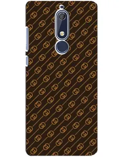 Чехол для Nokia 5.1 (2018) с картинкой «Gucci — золотые диагонали»