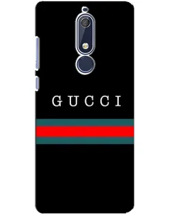 Чехол для Nokia 5.1 (2018) с картинкой «Gucci — красный пояс»