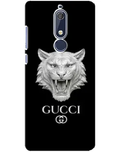 Чехол для Nokia 5.1 (2018) с картинкой «Gucci — серебряный лев» Чехол для Nokia 5.1 (2018) с картинкой «Gucci — серебряный лев»