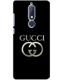 Чехол для Nokia 5.1 (2018) с картинкой «Gucci — золото на черном» Чехол для Nokia 5.1 (2018) с картинкой «Gucci — золото на черном»