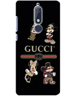 Чехол для Nokia 5.1 (2018) с картинкой «Gucci — герои Disney и монограмма» Чехол для Nokia 5.1 (2018) с картинкой «Gucci — герои Disney и монограмма»