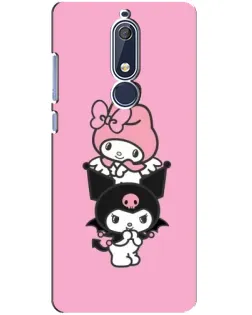 Чехол для Nokia 5.1 (2018) с картинкой «My Melody и Kuromi»