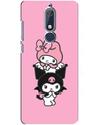 Чехол для Nokia 5.1 (2018) с картинкой «My Melody и Kuromi» Чехол для Nokia 5.1 (2018) с картинкой «My Melody и Kuromi»