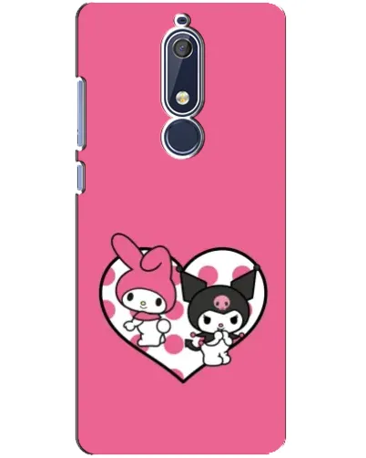 Чехол для Nokia 5.1 (2018) с картинкой «Kuromi и My Melody» Чехол для Nokia 5.1 (2018) с картинкой «Kuromi и My Melody»
