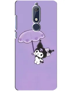 Чехол для Nokia 5.1 (2018) с картинкой «Kuromi с зонтиком»