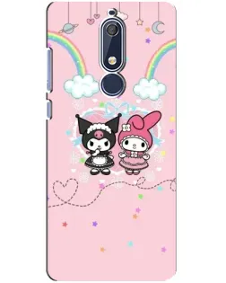 Чехол для Nokia 5.1 (2018) с картинкой «My Melody и Kuromi»