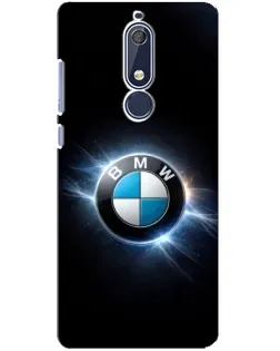 Чехол для Nokia 5.1 (2018) с картинкой «BMW — неоновое сияние»