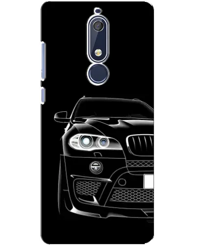 Чехол для Nokia 5.1 (2018) с картинкой «Темный силуэт BMW»