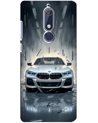 Чехол для Nokia 5.1 (2018) с картинкой «BMW в свете фар»