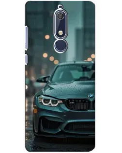 Чехол для Nokia 5.1 (2018) с картинкой «BMW в огнях города»