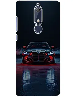 Чехол для Nokia 5.1 (2018) с картинкой «BMW на мокрой дороге»