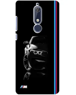 Чехол для Nokia 5.1 (2018) с картинкой «Силуэт BMW в темноте»