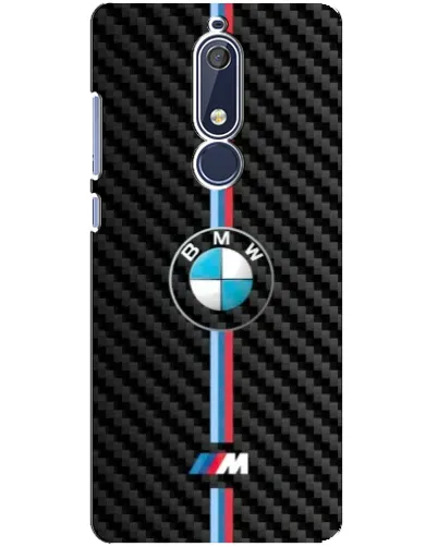 Чехол для Nokia 5.1 (2018) с картинкой «Эмблема BMW и карбон»