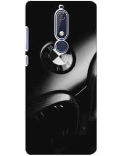 Чехол для Nokia 5.1 (2018) с картинкой «Эмблема BMW — макро»