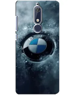 Чехол для Nokia 5.1 (2018) с картинкой «Логотип BMW — лед»