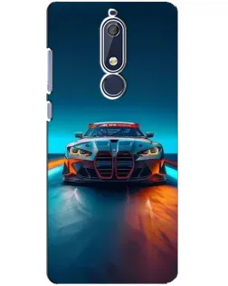 Чехол для Nokia 5.1 (2018) с картинкой «BMW — огни неона»