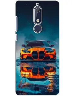 Чехол для Nokia 5.1 (2018) с картинкой «BMW — золотая эмблема»