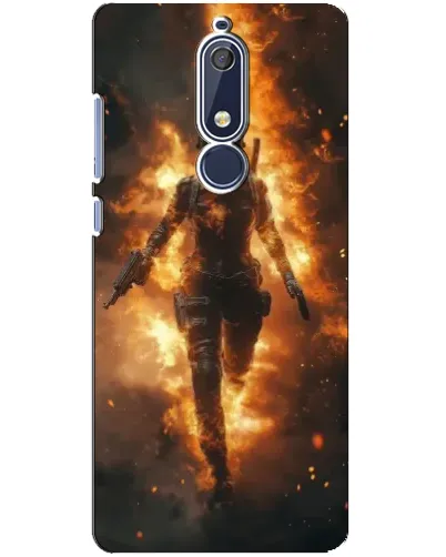Чехол для Nokia 5.1 (2018) с картинкой «BMW — скорость в дожде»