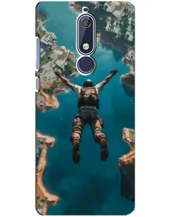Чехол для Nokia 5.1 (2018) с картинкой «PUBG — свободное падение» Чехол для Nokia 5.1 (2018) с картинкой «PUBG — свободное падение»
