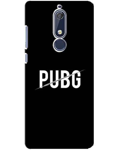 Чехол для Nokia 5.1 (2018) с картинкой «PUBG — белый логотип»