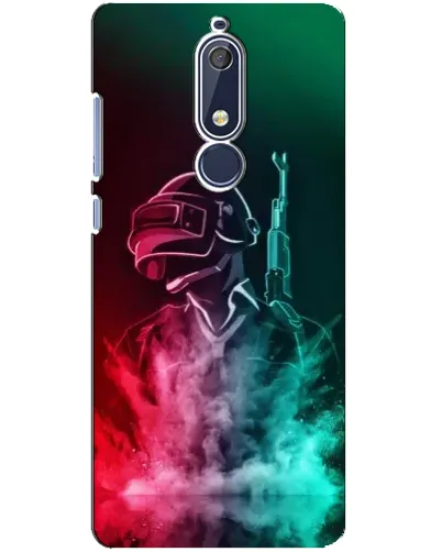 Чехол для Nokia 5.1 (2018) с картинкой «PUBG — огненный воин»