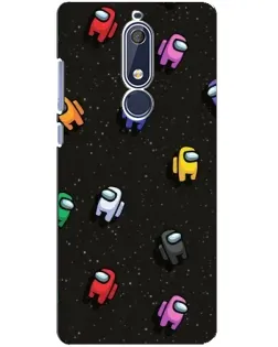 Чохол для Nokia 5.1 (2018) з картинкою «Космічний патерн Among Us»