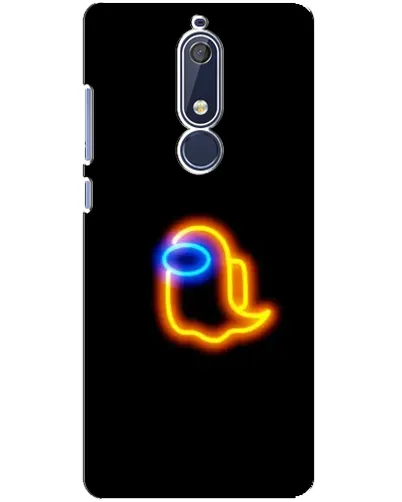 Чохол для Nokia 5.1 (2018) з картинкою «Among Us неонове сяйво»