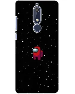 Чохол для Nokia 5.1 (2018) з картинкою «Червоний Among Us»