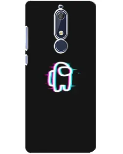 Чохол для Nokia 5.1 (2018) з картинкою «Among Us неон»