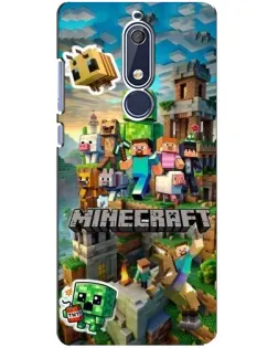Чохол для Nokia 5.1 (2018) з картинкою «Замок Minecraft»