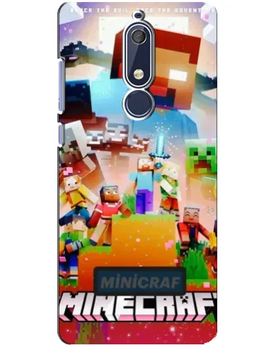 Чохол для Nokia 5.1 (2018) з картинкою «Minecraft герої гри»