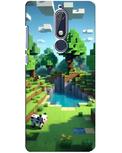 Чохол для Nokia 5.1 (2018) з картинкою «Minecraft літній день»