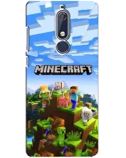 Чохол для Nokia 5.1 (2018) з картинкою «Minecraft класичний світ»