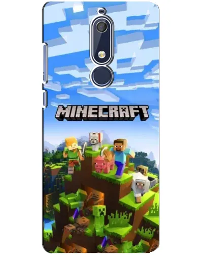 Чохол для Nokia 5.1 (2018) з картинкою «Minecraft класичний світ»