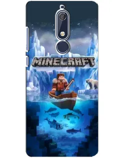 Чохол для Nokia 5.1 (2018) з картинкою «Minecraft льодянийсвіт»