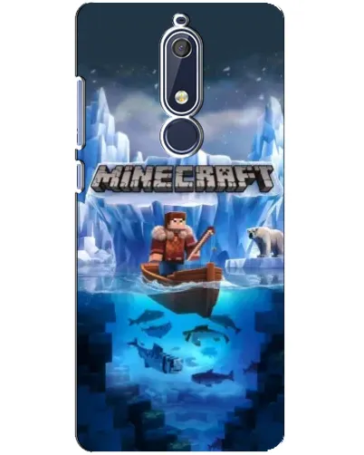 Чохол для Nokia 5.1 (2018) з картинкою «Minecraft льодянийсвіт»