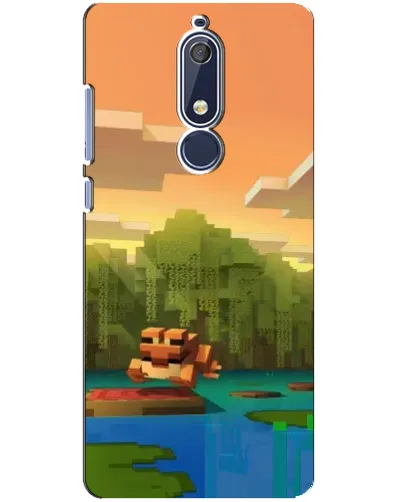 Чохол для Nokia 5.1 (2018) з картинкою «Майнкрафт захід сонця»