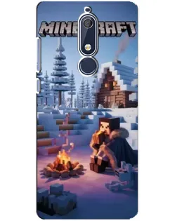 Чохол для Nokia 5.1 (2018) з картинкою «Зимовий Minecraft»