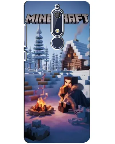 Чохол для Nokia 5.1 (2018) з картинкою «Зимовий Minecraft»