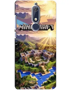 Чохол для Nokia 5.1 (2018) з картинкою «Minecraft панорама»
