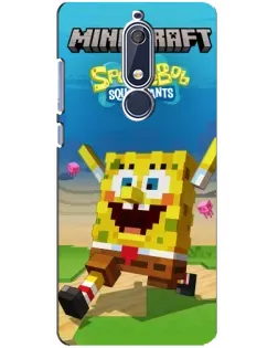 Чохол для Nokia 5.1 (2018) з картинкою «Губка Боб Minecraft» Чохол для Nokia 5.1 (2018) з картинкою «Губка Боб Minecraft»