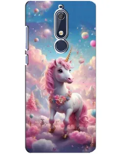 Чохол для Nokia 5.1 (2018) з картинкою «Єдиноріг серед хмар»