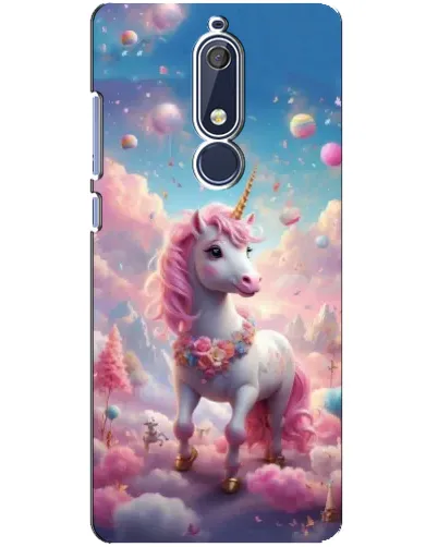Чохол для Nokia 5.1 (2018) з картинкою «Єдиноріг серед хмар»