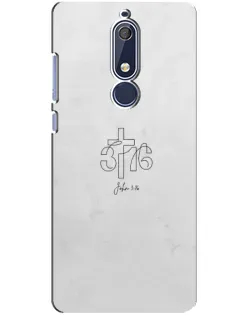 Чохол для Nokia 5.1 (2018) з картинкою «Івана 3:16 Хрест»