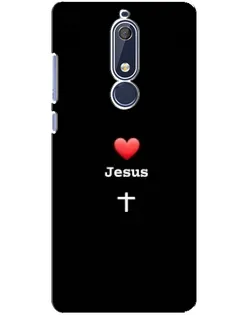 Чохол для Nokia 5.1 (2018) з картинкою «Серце - Jesus»