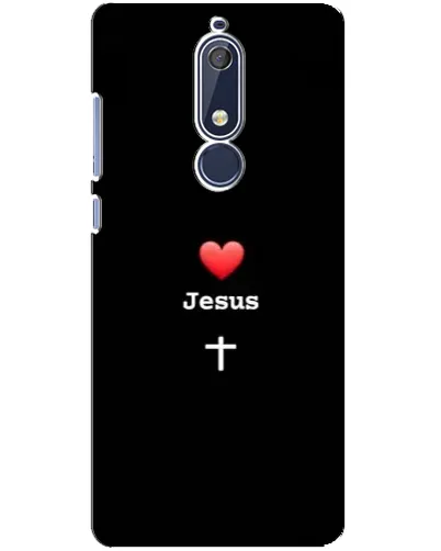 Чехол для Nokia 5.1 (2018) с картинкой «Сердце - Jesus»