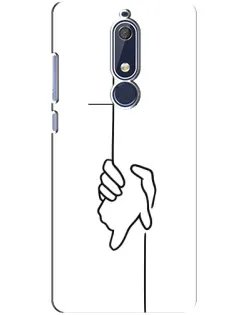 Чохол для Nokia 5.1 (2018) з картинкою «Рука тримає»