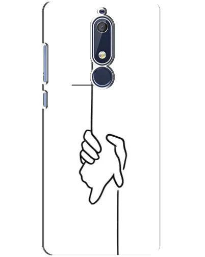 Чехол для Nokia 5.1 (2018) с картинкой «Рука держит»