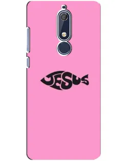 Чехол для Nokia 5.1 (2018) с картинкой «Розовый символ  Jesus»