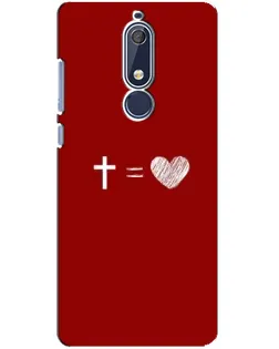 Чехол для Nokia 5.1 (2018) с картинкой «Уравнение любви»